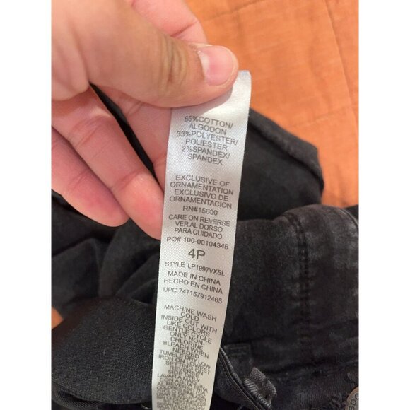 Wit & Wisdom Black Denim Stretch Mid-Rise Ankle Skinny Jeans Women's Size 4P - Picture 11 of 12